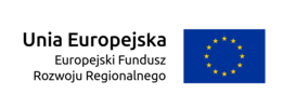 Flaga UE - napis Unia Europejska, Europejski Fundusz Rozwoju Regionalnego