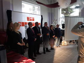 Pokaż zdjęcie: Przemawia Starosta Drawski Stanisław Kuczyński