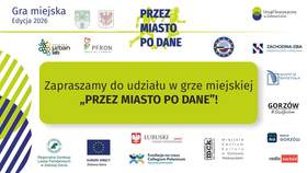 Grafika informacyjna w kolorze zielonym, z wielonami napisami i logo instytucji