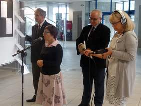 Otwarcie wystawy Sztuka Osób Niepełnosprawnych w Bibliotece Śląskiej w Katowicach - Anna Wandzel