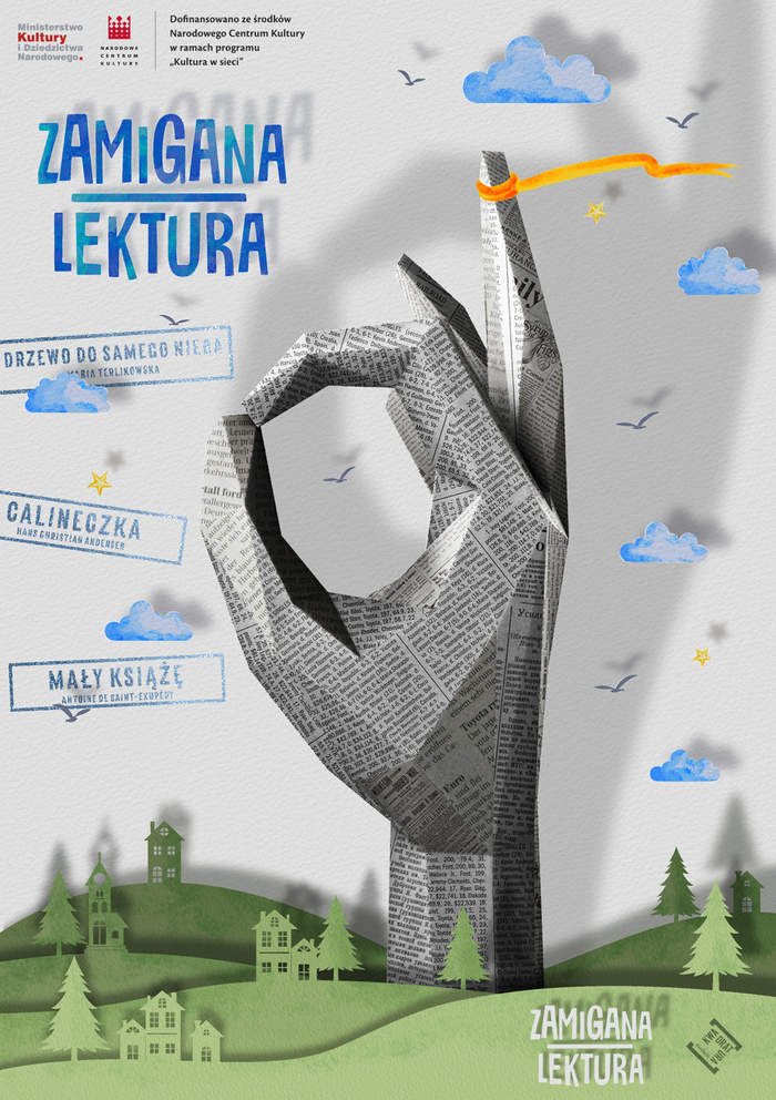 Pokaż zdjęcie: Plakat promujący projekt pn. „Zamigana lektura”