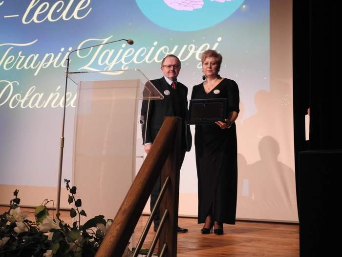 Pokaż zdjęcie: Andrzej Michalski dyrektor Oddziału Świętokrzyskiego PFRON i Joanna Dziedzic kierownik WTZ w Połańcu