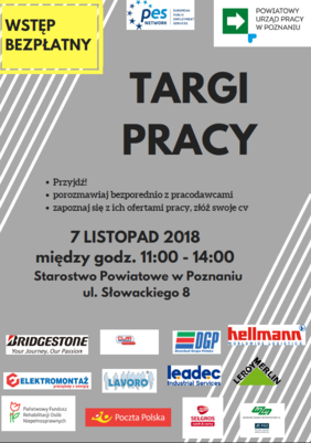 Pokaż zdjęcie: Plakat promujący Targi Pracy w Poznaniu