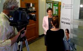 Pokaż zdjęcie: Wywiad dr Anny Skupień, dyrektor Oddziału Wielkopolskiego PFRON dla TVP 3 Poznań