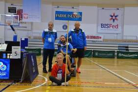 Pokaż zdjęcie: Prezentacja drużyn podczas ceremonii otwarcia Europejskich zawodów Bocci w Poznaniu