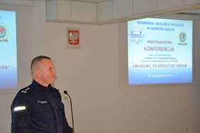 Pokaż zdjęcie: Konferencję otwarł insp. Jarosław Tokarczyk, Komendant Miejski Policji w Nowym Sączu