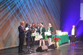 Wręczenie nagród z okazji wyłonienia zwycięzców oraz laureatów XV edycji konkursu Sztuka Osób Niepełnosprawnych w Operze "Nova" w Bydgoszczy