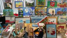 Pokaż zdjęcie: Część prac z Wielkopolski zgłoszona do XVI edycji Konkursu Plastycznego PFRON