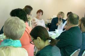 Uczestnicy spotkania. Zdjęcie pochodzi ze zbiorów WTZ w Grudziądzu.