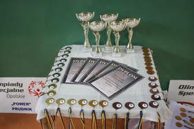 Pokaż zdjęcie: Nagrody dla uczestników Turnieju - medale, dyplomy i puchary