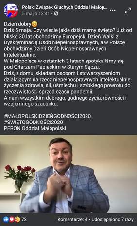Pokaż zdjęcie: Prezes Adam Stromidło podczas nagrania jednego z vlogów