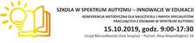 Pokaż zdjęcie: Plakat promujący konferencję pt. „Szkoła w spektrum autyzmu – innowacje w edukacji”