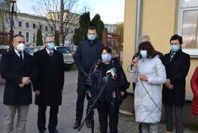 Pokaż zdjęcie: Kierownik PŚDS przemawia