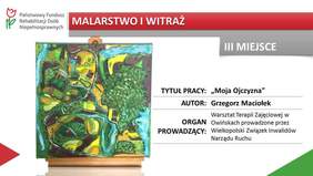 Pokaż zdjęcie: Grzegorz Maciołek autor pracy pt.: „Moja ojczyzna”. 