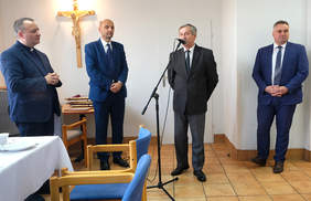 Pokaż zdjęcie: Okolicznościowe wystąpienie Jana Wrońskiego dyrektora Oddziału Śląskiego PFRON