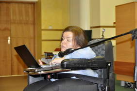 Pokaż zdjęcie: Prezes Podlaskiego Sejmiku Osób z Niepełnosprawnościami Anna Drabarz