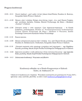 Pokaż zdjęcie: Plakat Konferencji II