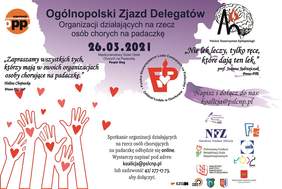 Pokaż zdjęcie: na zdjęciu: plakat promujący Ogólnopolski Zjazd Delegatów organizacji działających na rzecz osób chorych na padaczkę