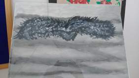 Miejsce 3 w kategorii Rysunek i grafika - "Powiew wolności", Małgorzata Piasecka, WTZ we Wschowie