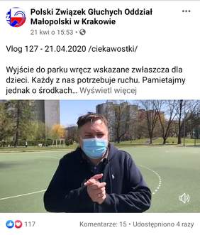 Pokaż zdjęcie: Prezes Adam Stromidło podczas nagrania jednego z vlogów