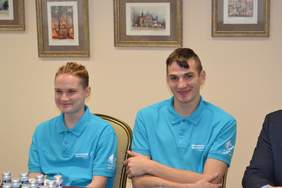 Pokaż zdjęcie: Małgorzata Jezierska i Sławomir Zając - zawodnicy klubu "Tęcza Kruzy"