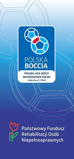 Pokaż zdjęcie: Logo Polskiej Ligi Bocii na Mistrzostwach Polski