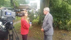 Pokaż zdjęcie: briefing z mediami - Władysław Skwarka Dyrektor Oddziału Łódzkiego PFRON