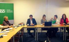 Przedstawiciele ZUS-u i PFRON-u - organizatorów szkolenia