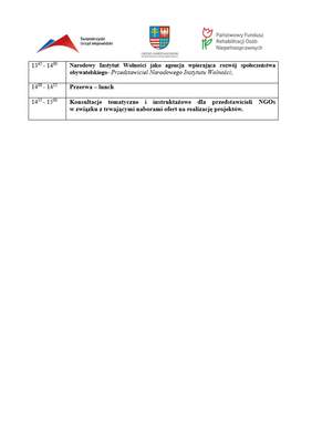 Pokaż zdjęcie: Oficjalny program konferencji, część II 