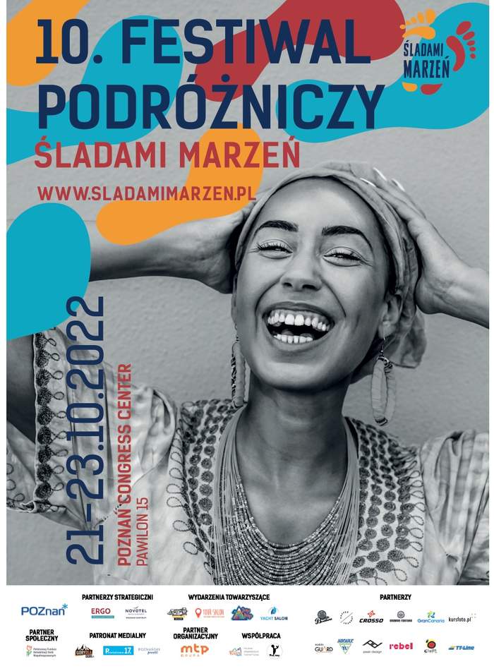 Pokaż zdjęcie: Plakat promujący X Festiwal Podróżniczy Śladami Marzeń