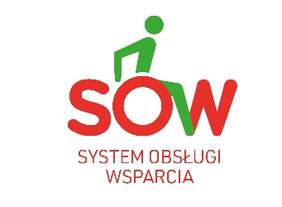 Pokaż zdjęcie: Grafika z dużym napisem: ,,SOW System Obsługi Wsparcia’’