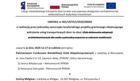 Pokaż zdjęcie: Umowa z Gminą Mełgiew