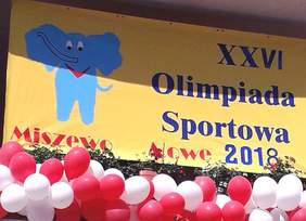 Pokaż zdjęcie: Baner informujący o olimpiadzie