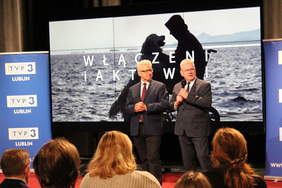 Pokaż zdjęcie: Krzysztof Michałkiewicz Prezes Zarządu PFRON oraz Jerzy Dębski Dyrektor Oddziału Lubelskiego PFRON