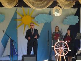 Pokaż zdjęcie: Wystąpienie p.o. Dyrektora Warmińsko-Mazurskiego Oddziału PFRON Janusza Surmacza