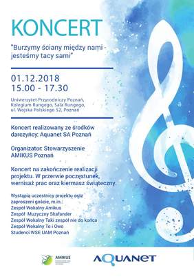 Pokaż zdjęcie: Plakat promujący koncert „Burzymy ściany między nami – jesteśmy tacy sami”