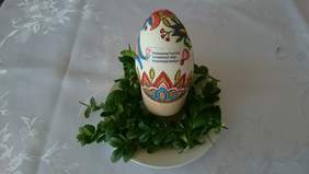 Pokaż zdjęcie: wielkanocna pisanka z logo PFRON 