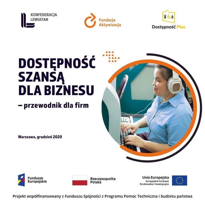 Pokaż zdjęcie: Grafika promująca publikację pn. „Dostępność szansą dla biznesu – przewodnik dla firm”