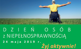Pokaż zdjęcie: plakat - Dzień osób z niepełnosprawnością "Żyj aktywnie"