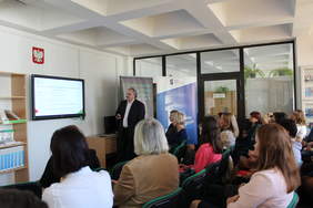 Pokaż zdjęcie: Sławomir Drzewiecki Oddział Lubelski PFRON prezentuje możliwości wpsarcia rynku pracy ze środków PFRON