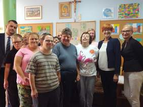 Minister Elżbieta Rafalska odwiedziła WTZ „Tęcza” w Zielonej Górze 