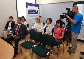 Pokaż zdjęcie: Uczestnicy konferencji prasowej  pn. „Lodołamacze 2017 – nowa odsłona”