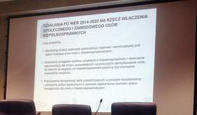 Pokaż zdjęcie: Prezentacja projektów na rzecz włączenia społecznego i zawodowego osób niepełnosprawnych