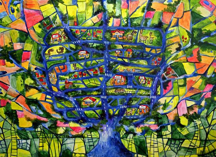 Praca plastyczna pt.: „Podróże bliskie i dalekie” Autor: Julita Rydzyńska z WTZ w Wąbrzeźnie