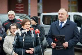 Pokaż zdjęcie: Anna Skupień, dyrektor Oddziału Wielkopolskiego PFRON w wystąpieniu dla mediów