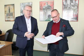 Pokaż zdjęcie: Jerzy Dębski Dyrektor Oddziału Lubelskiego PFRON, Mariusz Deckert Prezes Radia Lublin