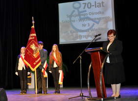 Powitanie uczestników uroczystości przez Dyrektora Ośrodka Panią Barbarę Jabłońską