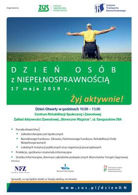 Pokaż zdjęcie: Plakat dotyczący Dnia Osób z Niepełnosprawnościami - 17 maja 2019 r.