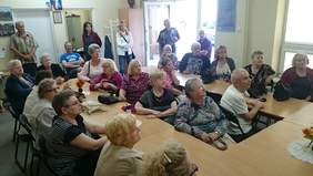 Pokaż zdjęcie: Członkowie PZG Koło w Kielcach na spotkaniu z Dyrektorem Oddziału Świętokrzyskiego PFRON w Kielcach