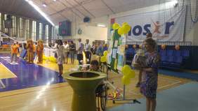 Pokaż zdjęcie: Zapelenie Znicza Sosnowieckiej Olimpiady Sportowej dla Dzieci i Młodzieży Niepełnosprawnej Ruchowo